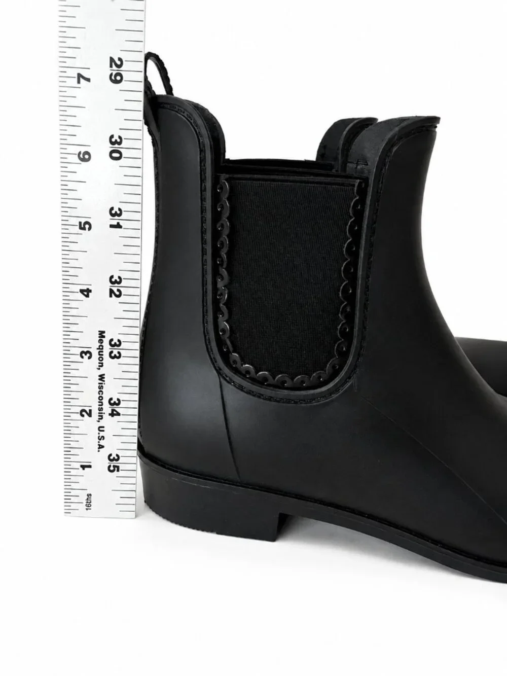 Jack Rogers Sallie Black Chelsea Rain Boots Waterproof Ankle Boots Size 8